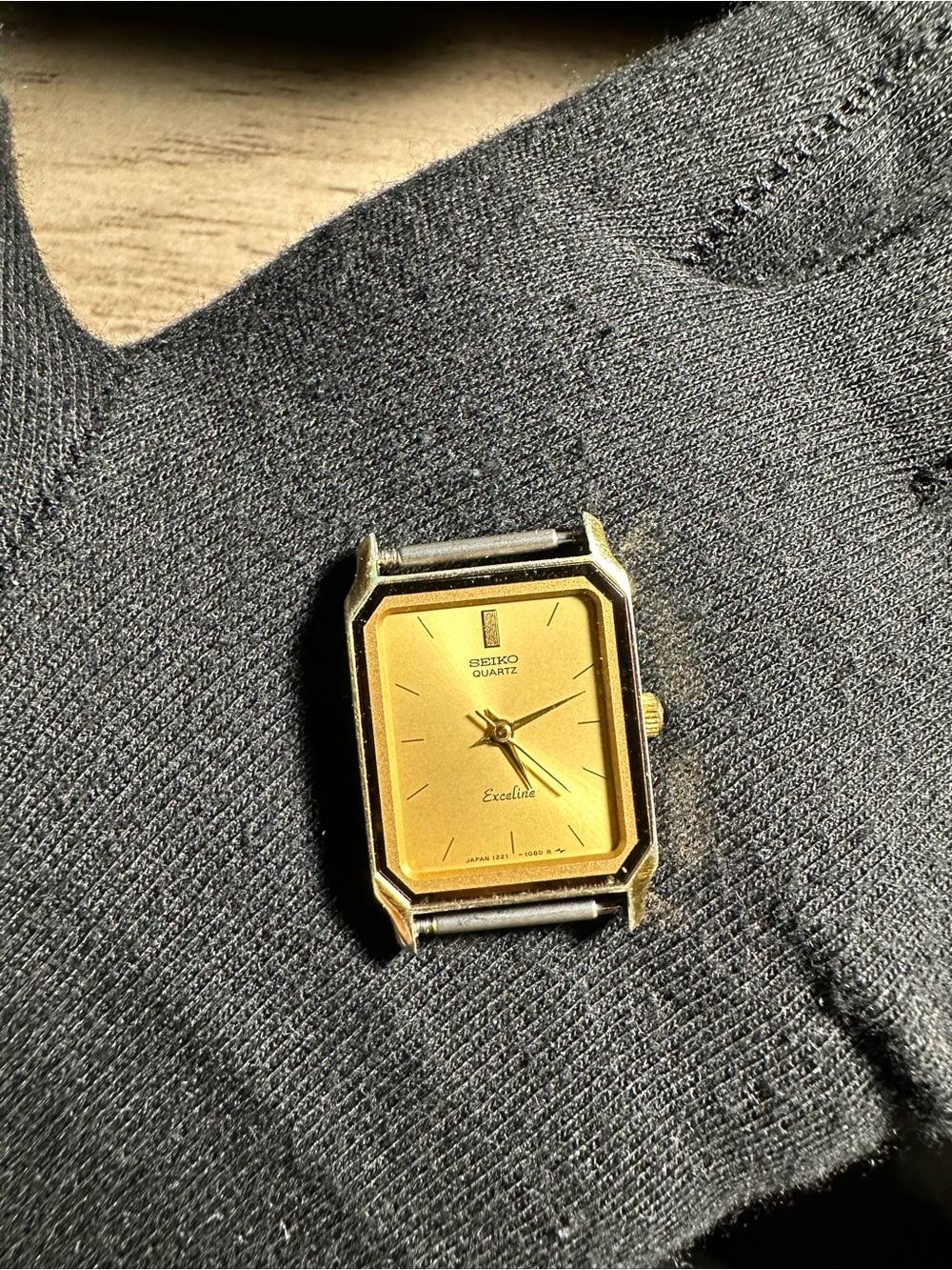 Seiko Gold Rectangular Men’s Quartz Watch Head